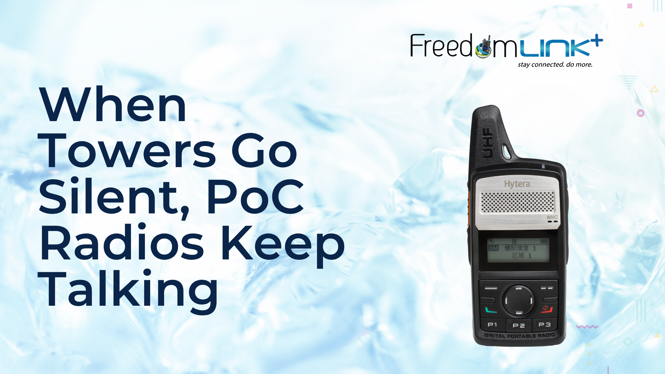 When Towers Go Silent, PoC Radios Keep Talking